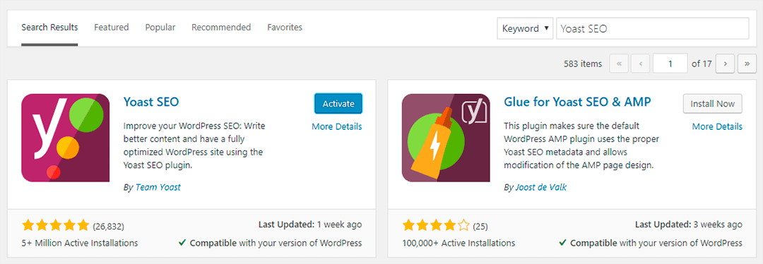 Yoast SEO Install