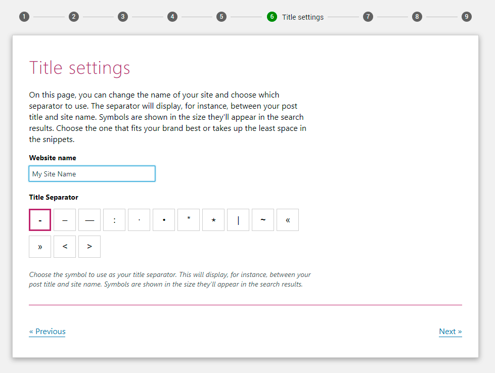 Yoast SEO Wizard Step 7