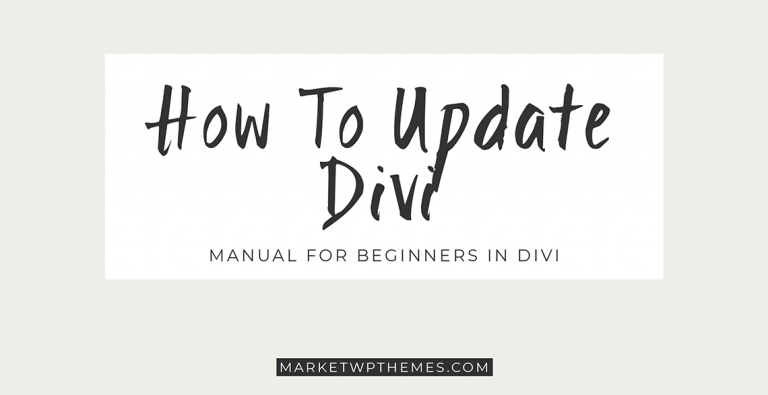 How to update Divi Post