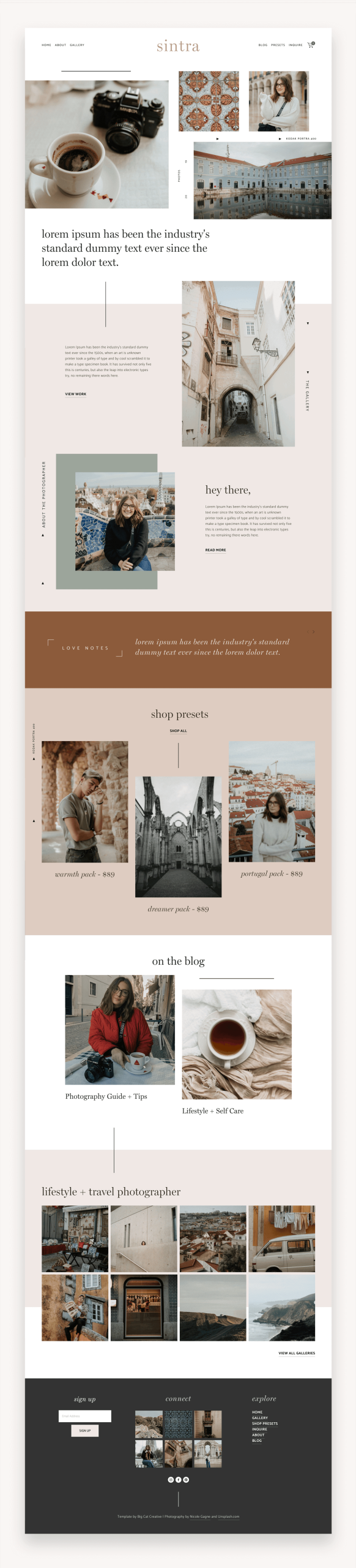 Sintra Squarespace Template - Fullscreen