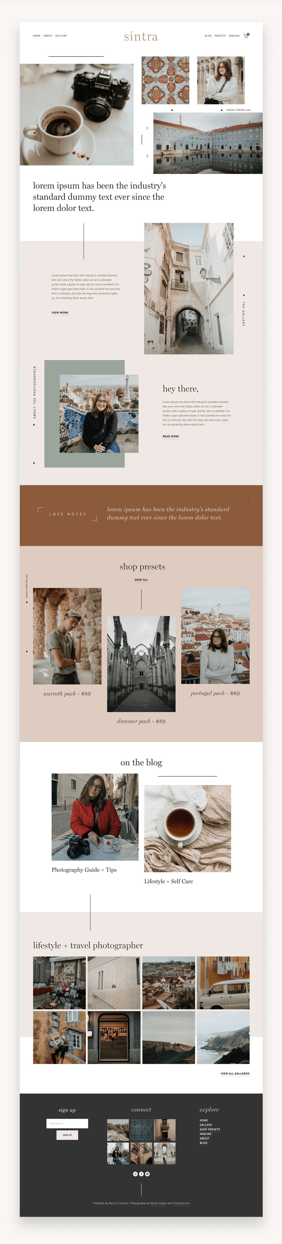 Sintra Squarespace Template - Fullscreen