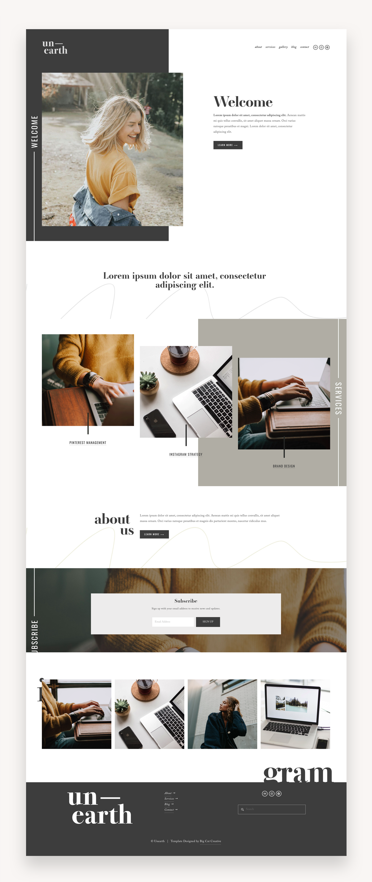 Unearth Squarespace Template