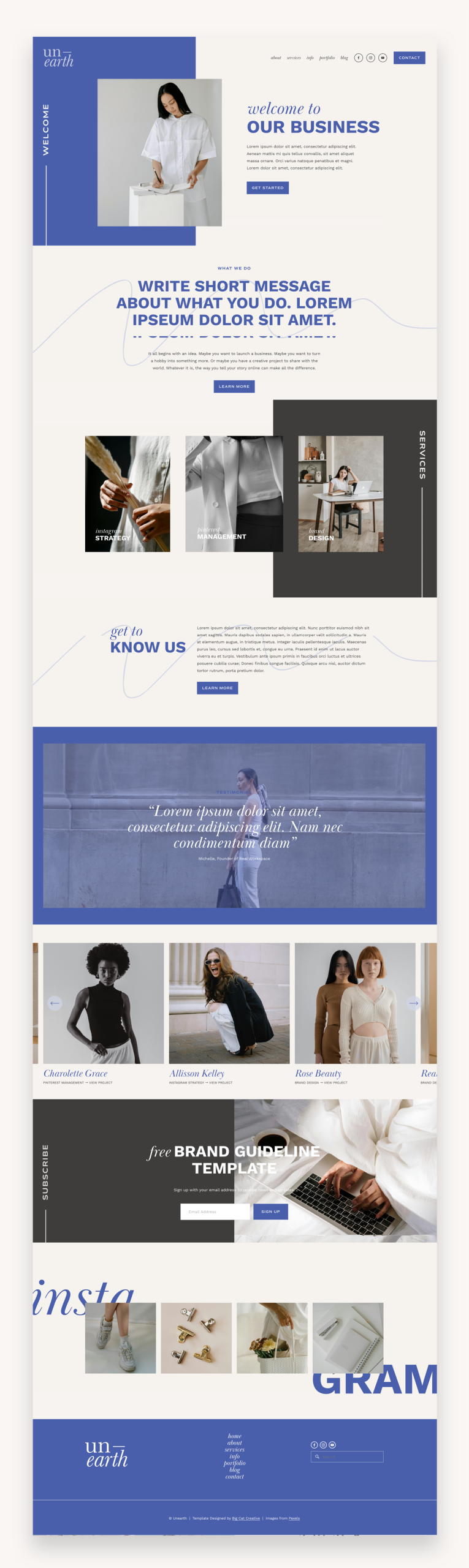 Unearth Squarespace Template