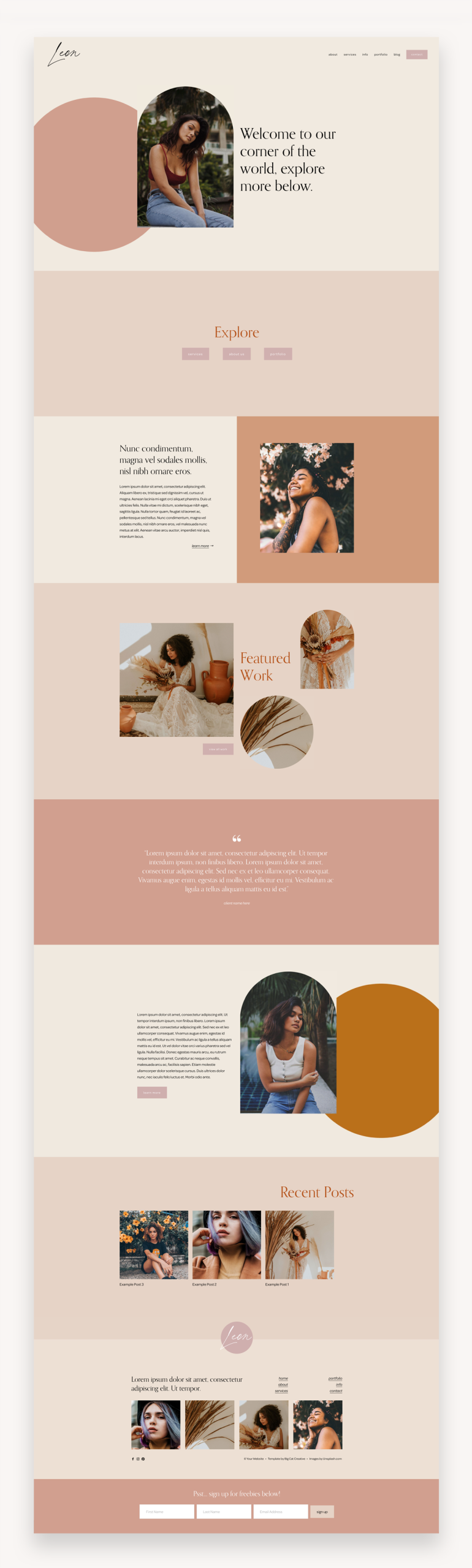 Leon Squarespace Template