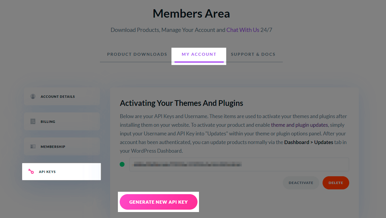 Update Divi Members Area