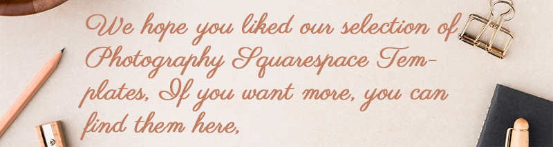 Photography Squarespace Templates