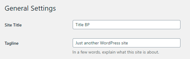 Change Site Title And Tagline In WordPress