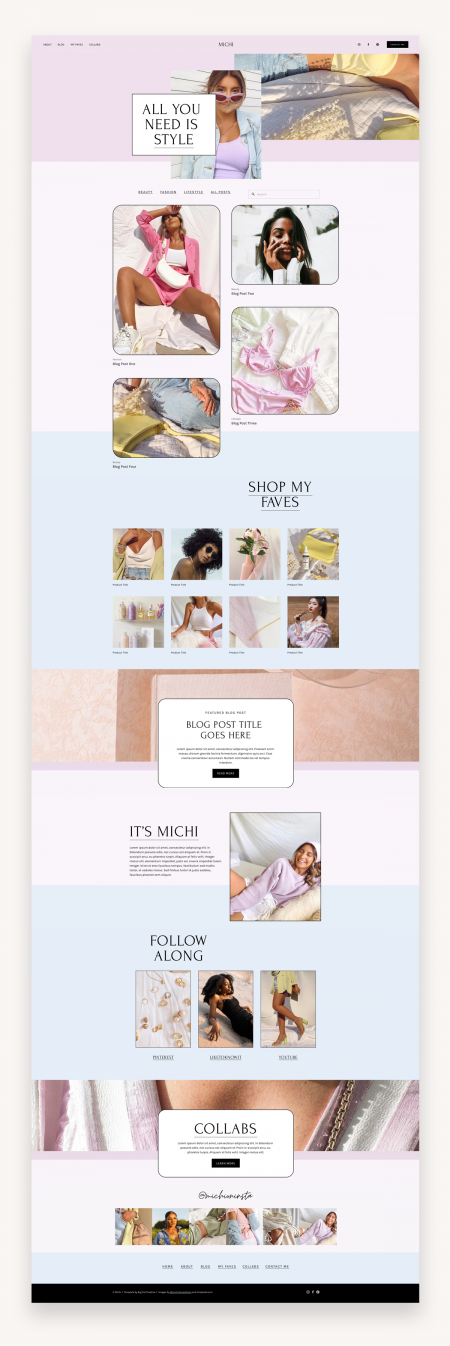 Michi Squarespace Template