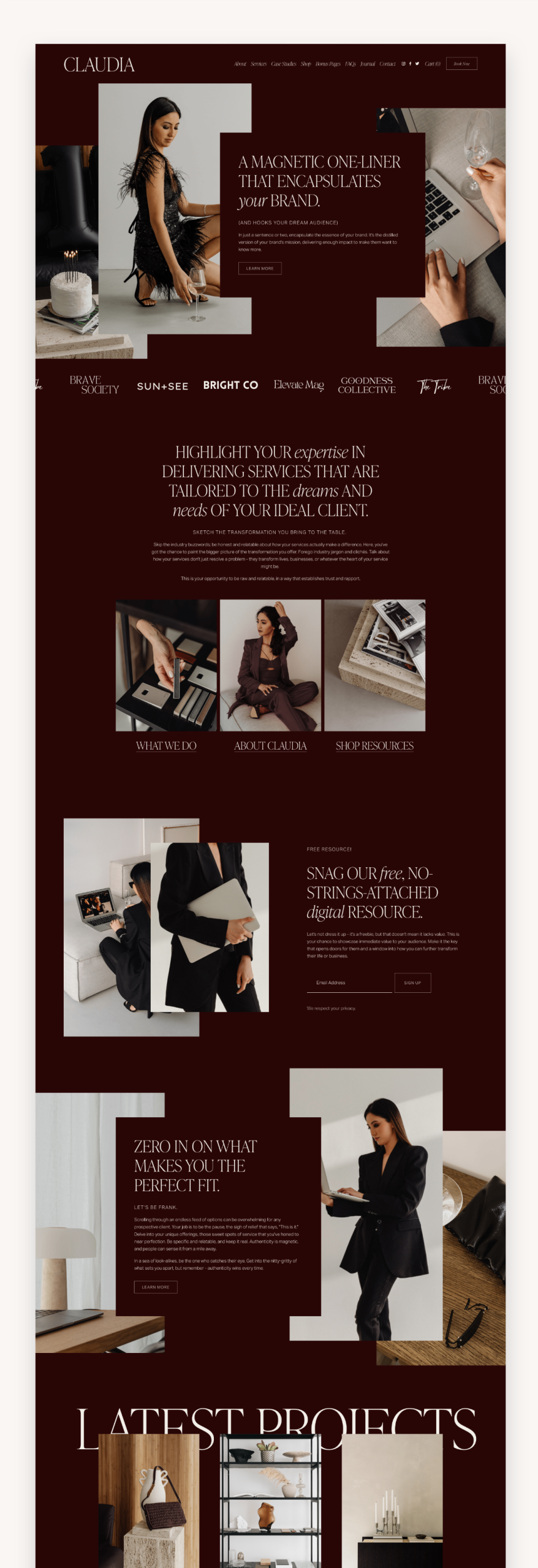 Claudia Squarespace Template