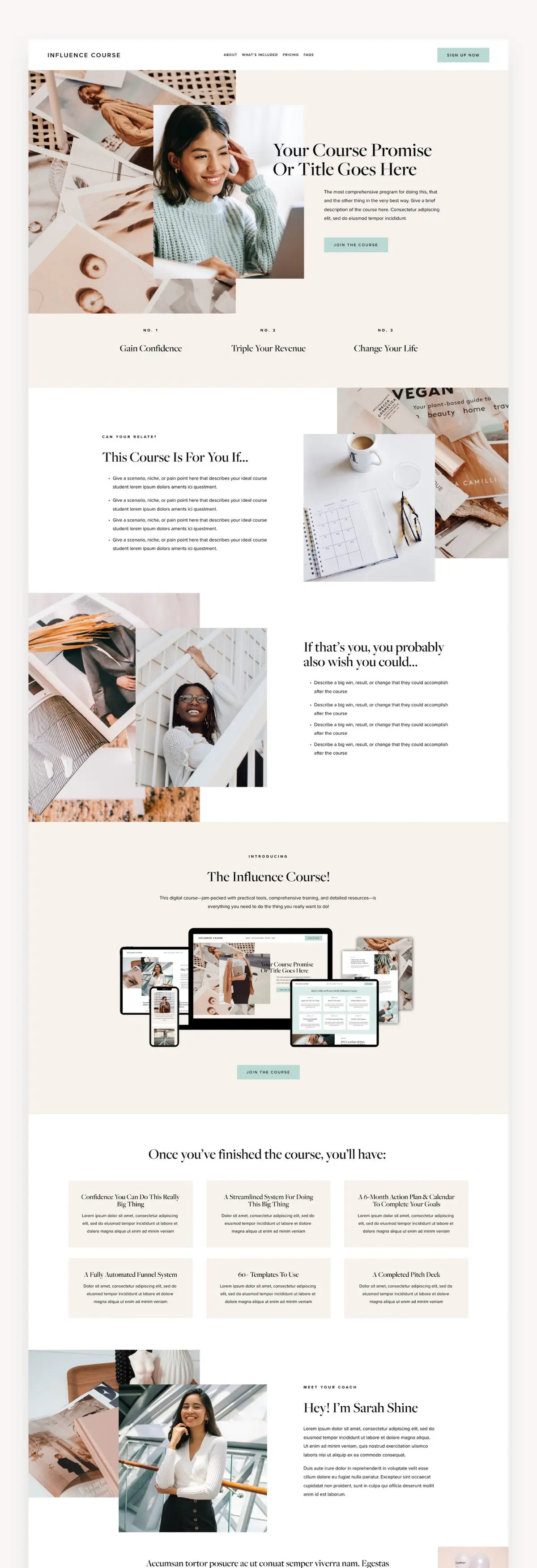 Influence Squarespace Template