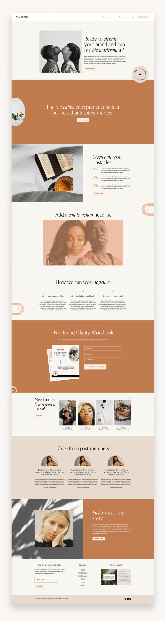Ava Grand Squarespace Template