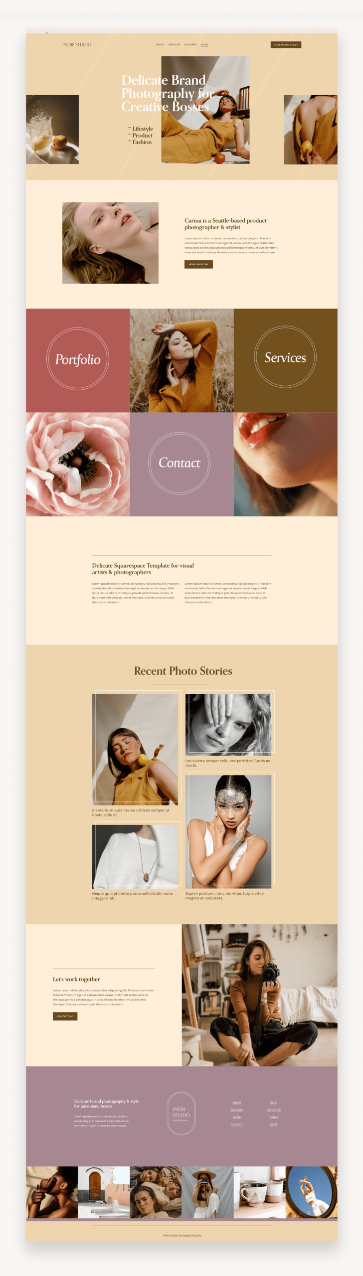 Indie Studio Squarespace Template