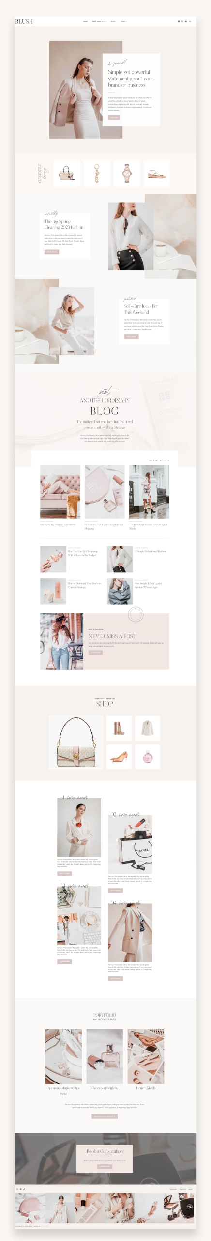 Blush Kadence WordPress Theme