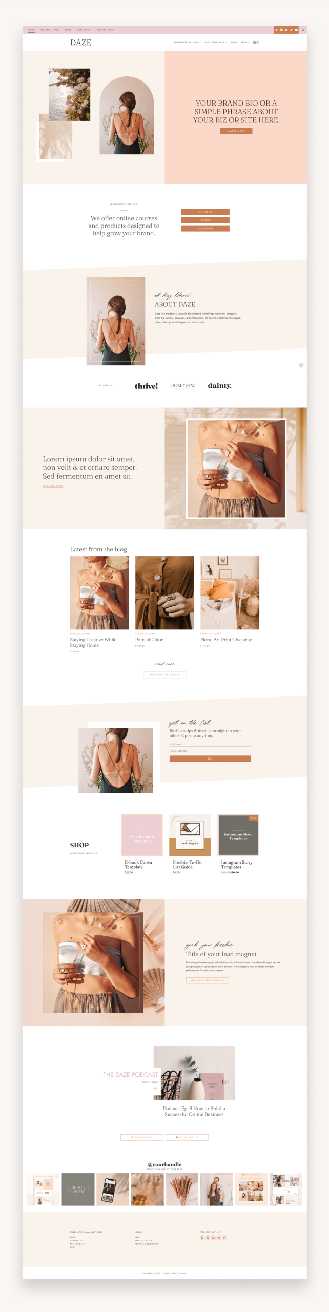 Daze Coaching WordPress Theme
