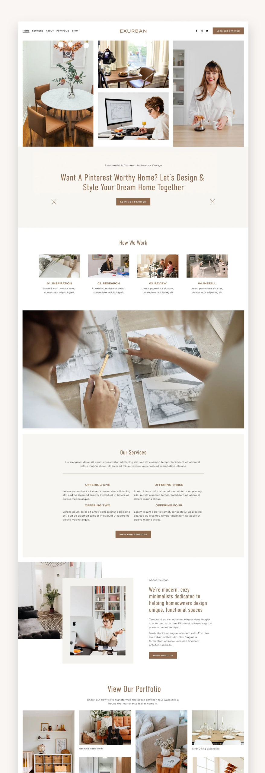 Exurban Squarespace Template
