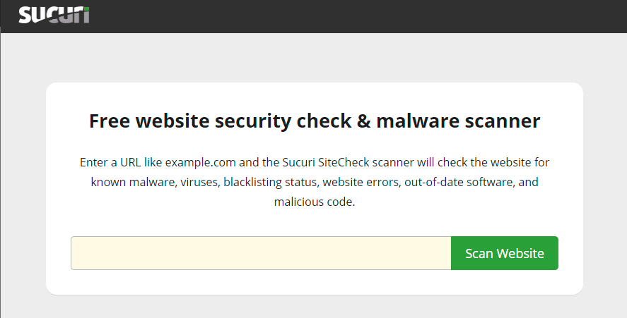 Sucuri SiteCheck