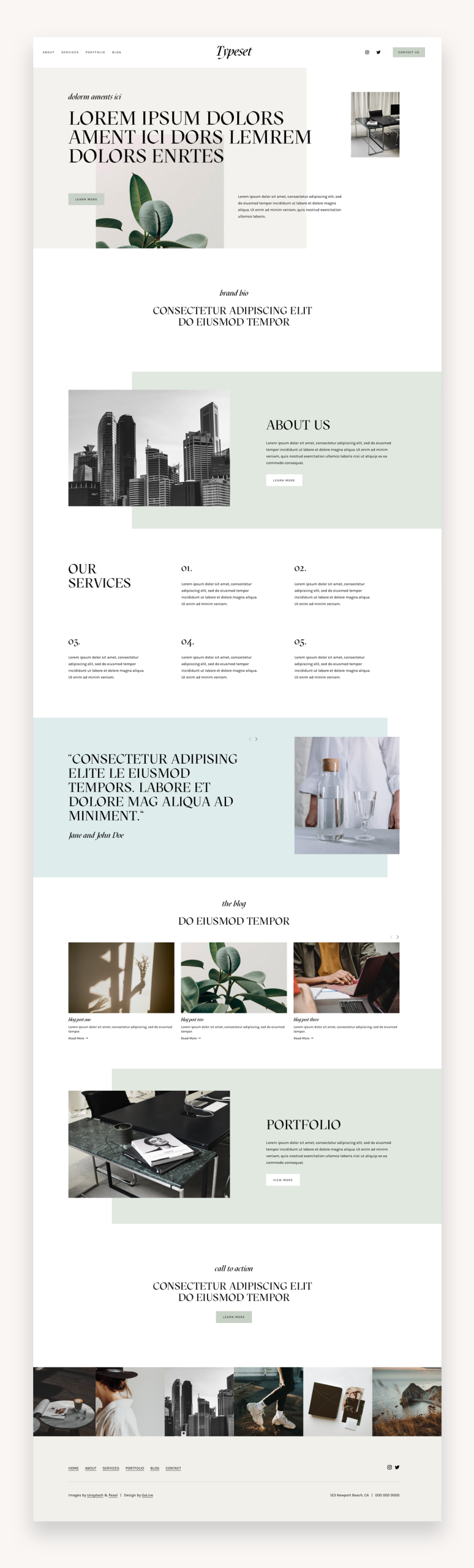 Typeset Squarespace Template