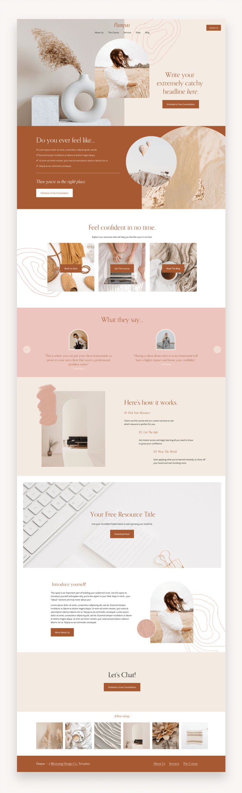 Pampas Squarespace Template