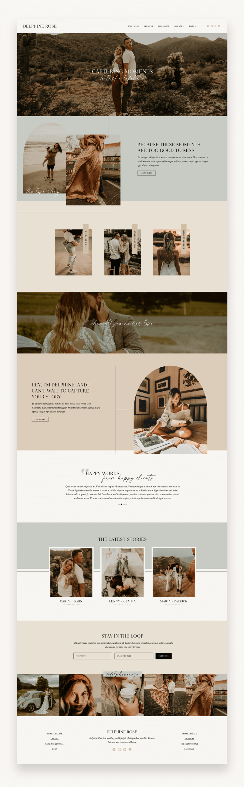 Delphine Rose Feminine WordPress Theme
