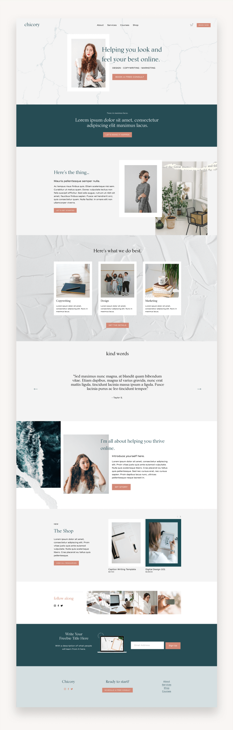 Chicory Squarespace Template
