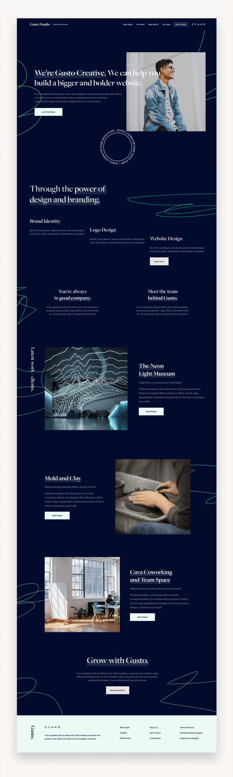 Gusto Squarespace Template