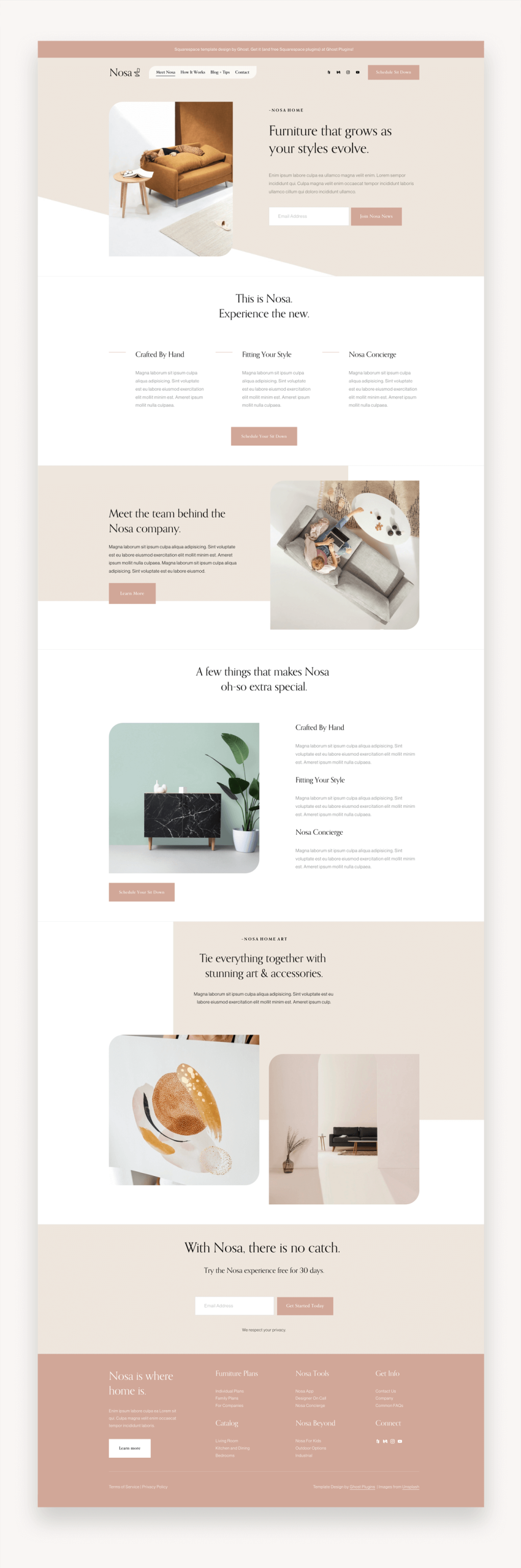 Nosa Squarespace Template
