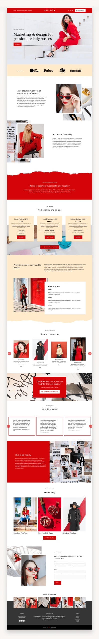 Electra Squarespace Template