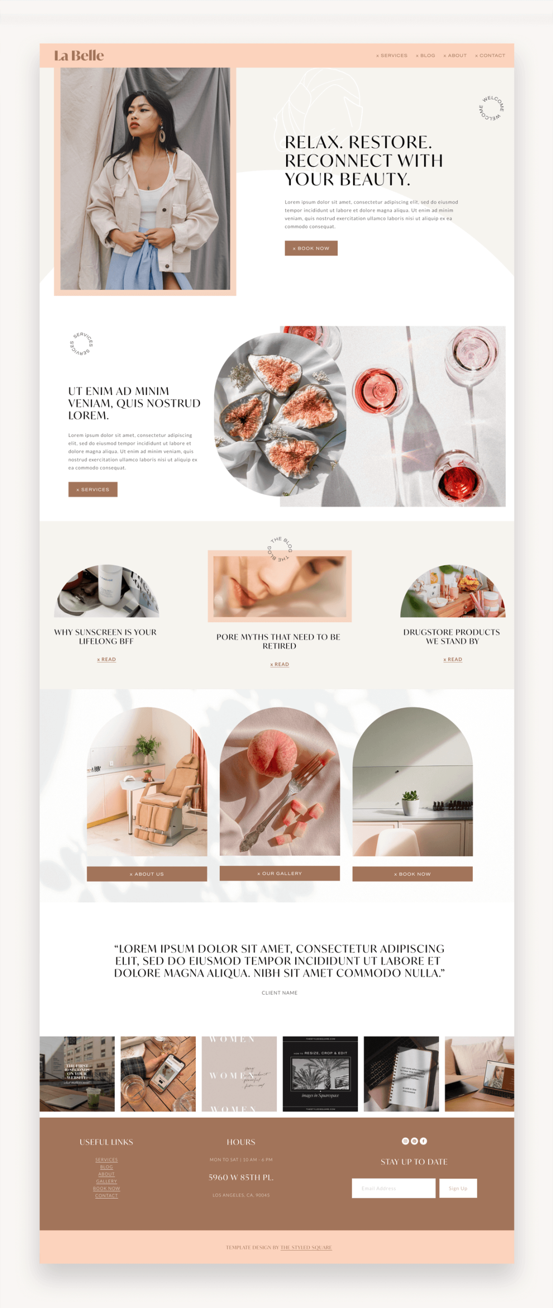 La Belle Squarespace Template