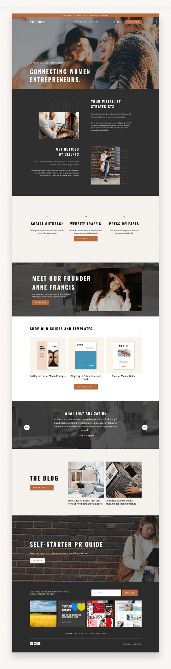 Studio89 Squarespace Template