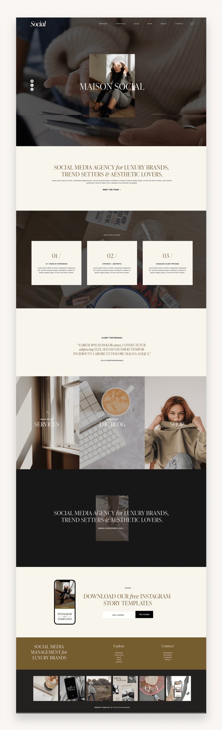 Social Squarespace Template