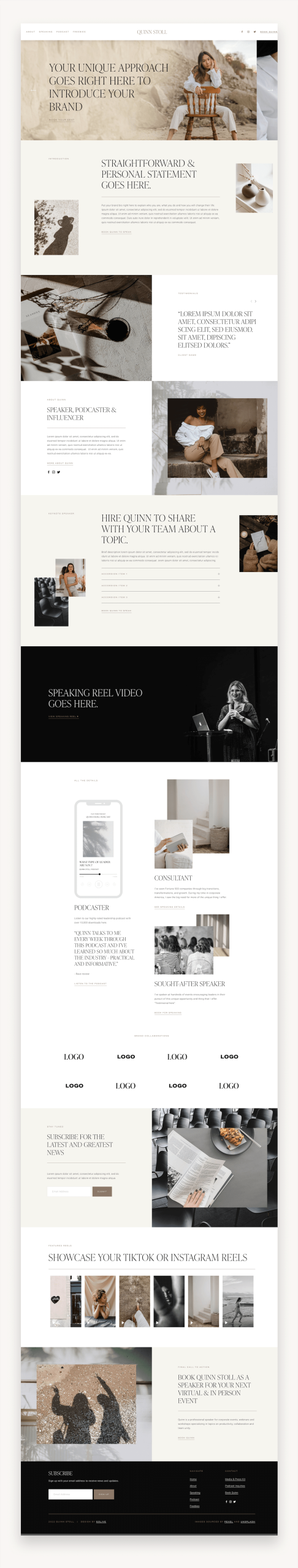 Quinn Squarespace Template
