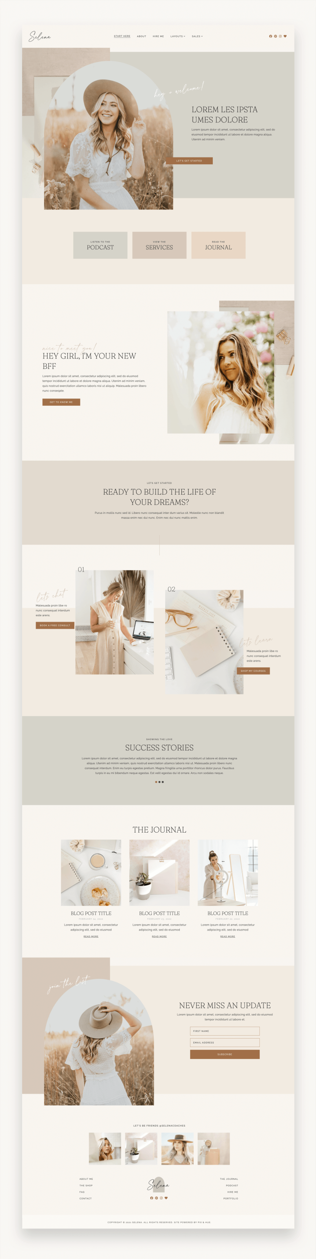 Selena Feminine WordPress Theme