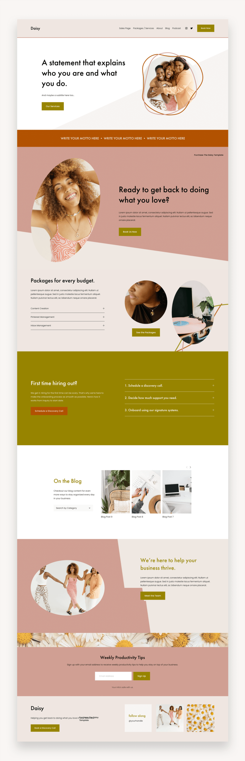 Daisy Squarespace Template