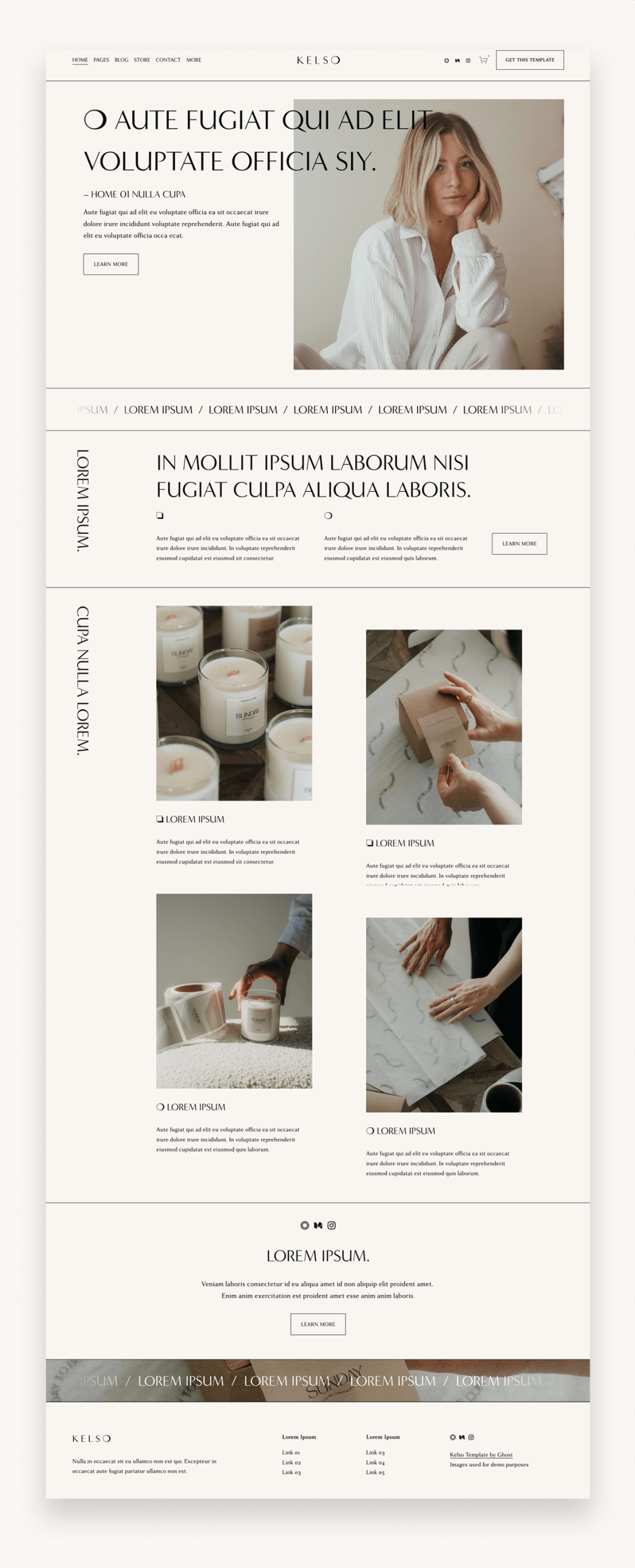 Kelso Squarespace Template