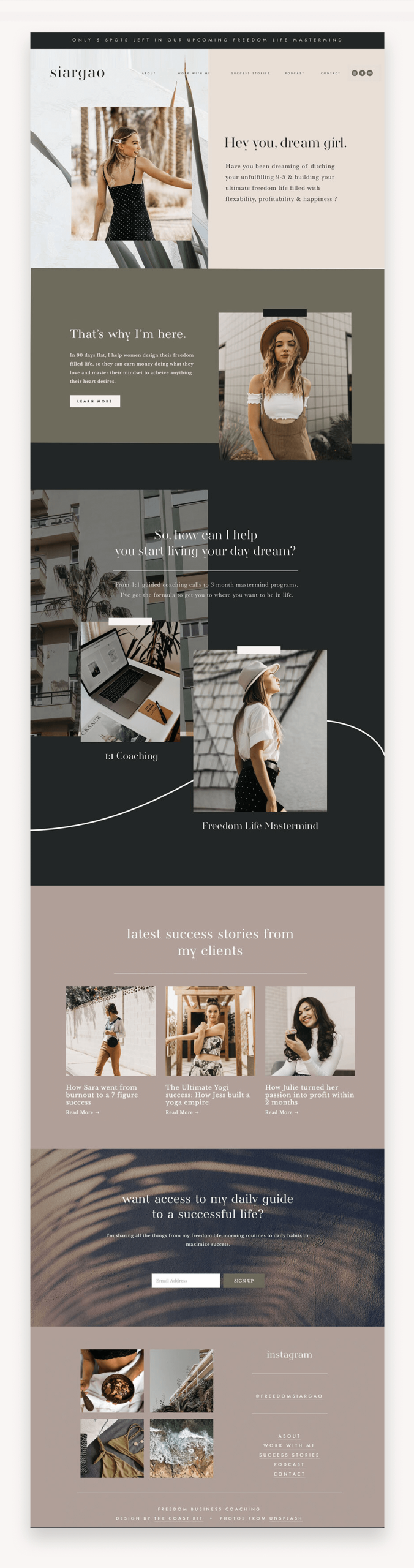 Siargao Squarespace Template