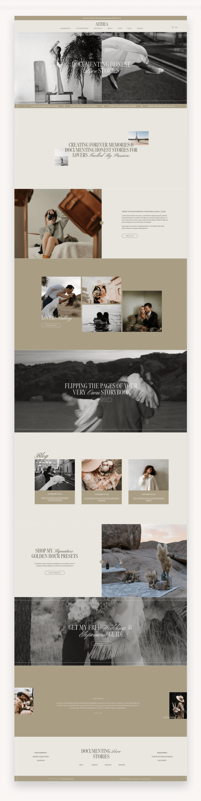Althea Squarespace Template