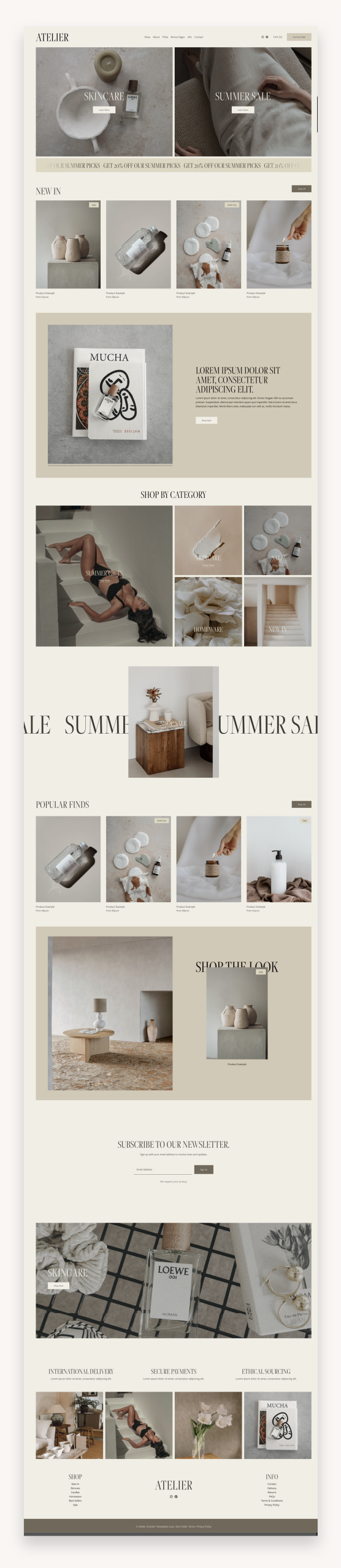 Atelier Squarespace Template