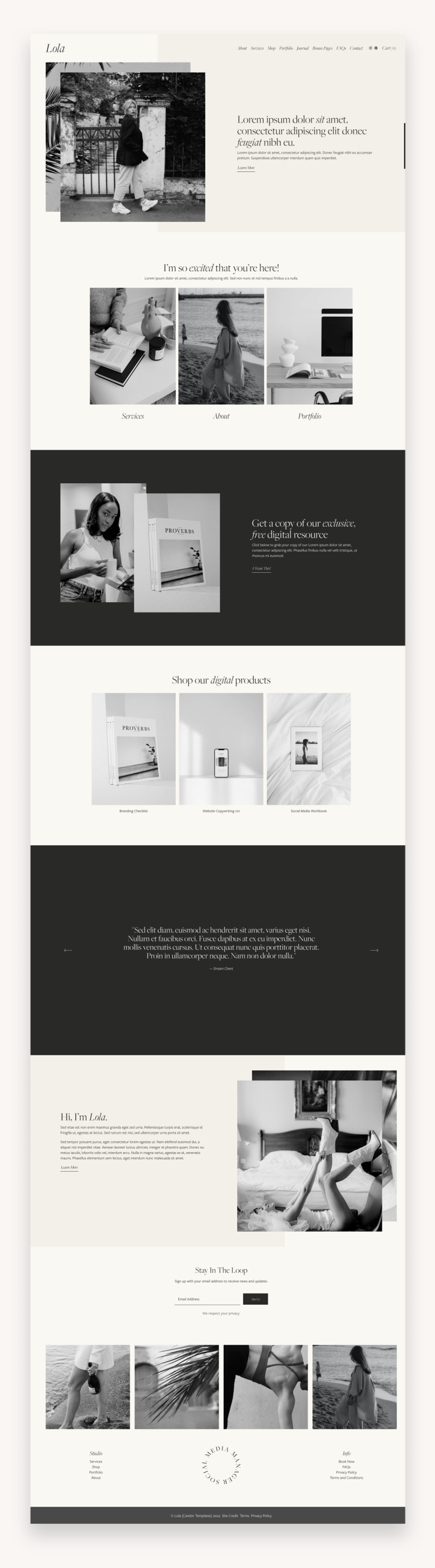 Lola Squarespace Template