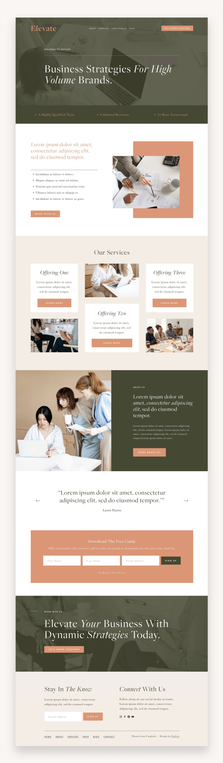Elevate Squarespace Template