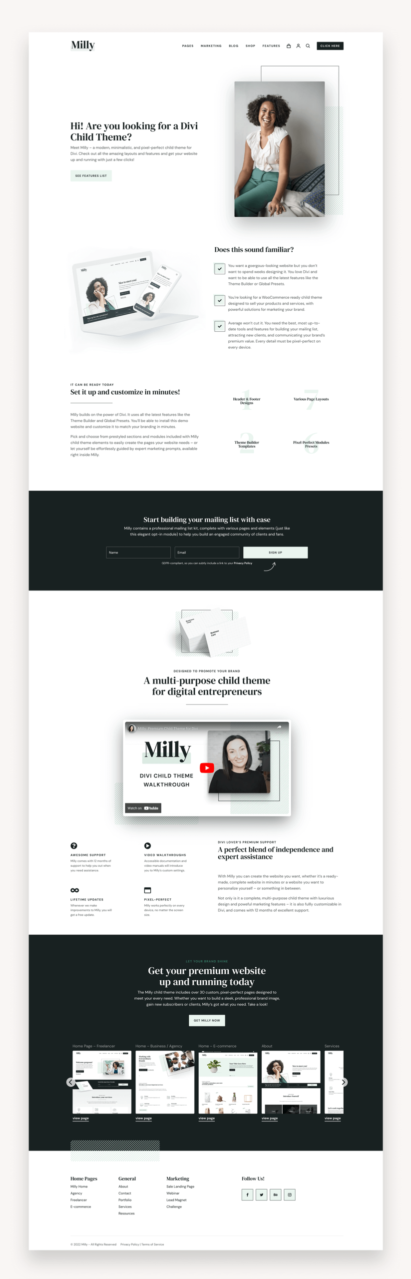 Milly Divi Child Theme