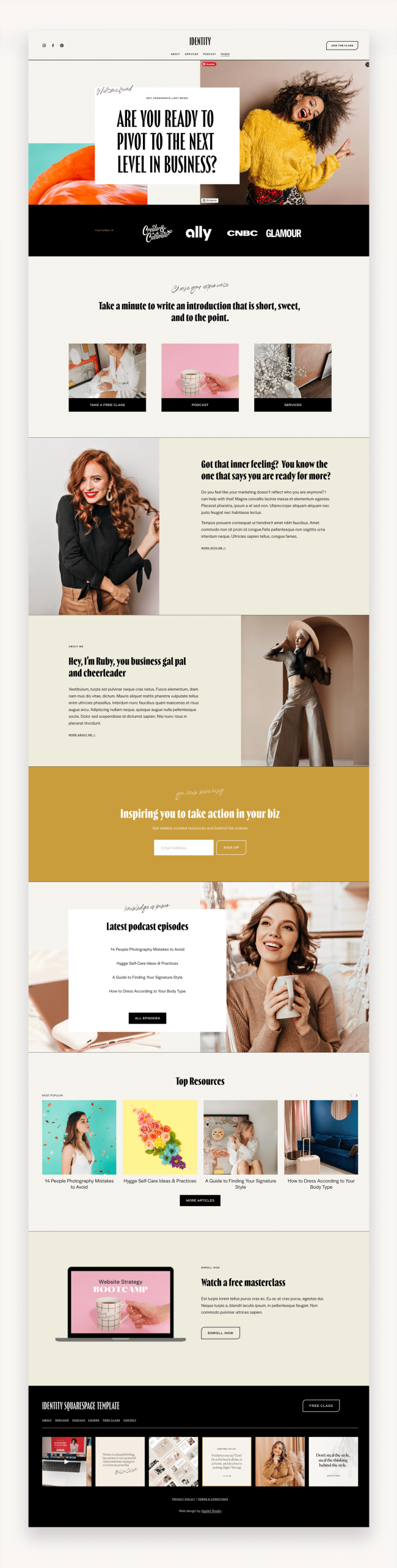 Identity Squarespace Template