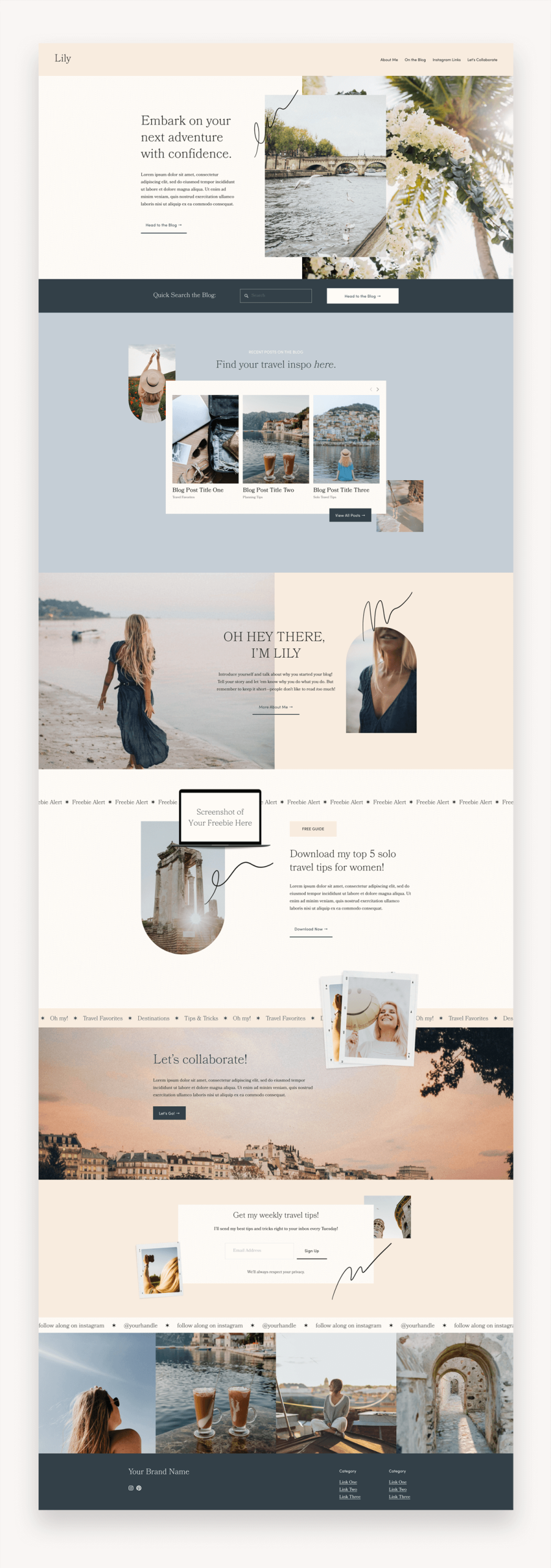 Lily Squarespace Template