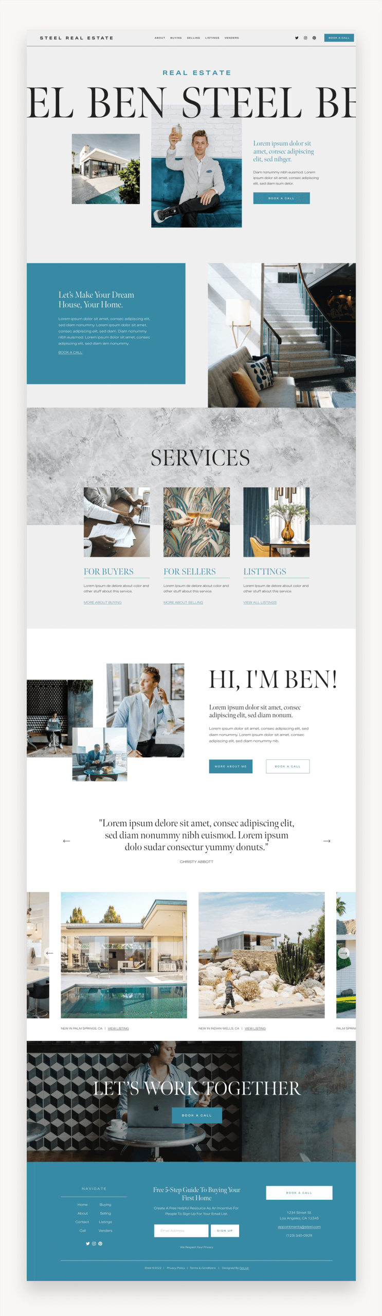 Steel Real Estate Squarespace Template