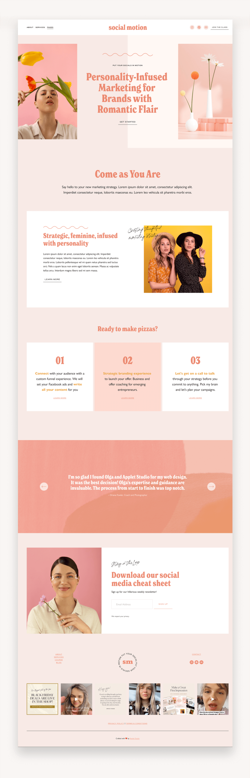 Social Motion Squarespace Template