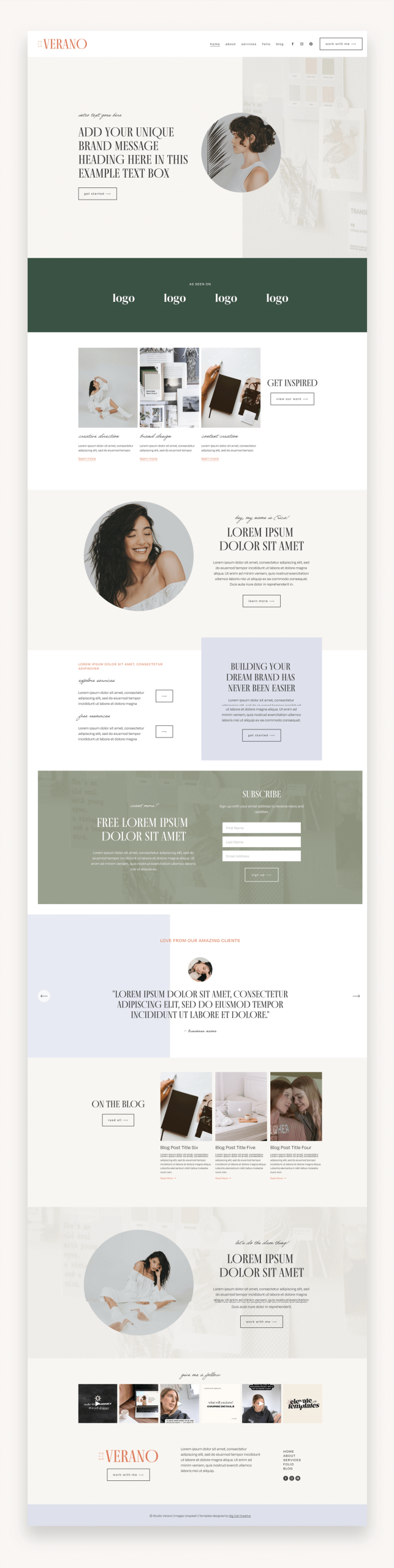 Verano Squarespace Template