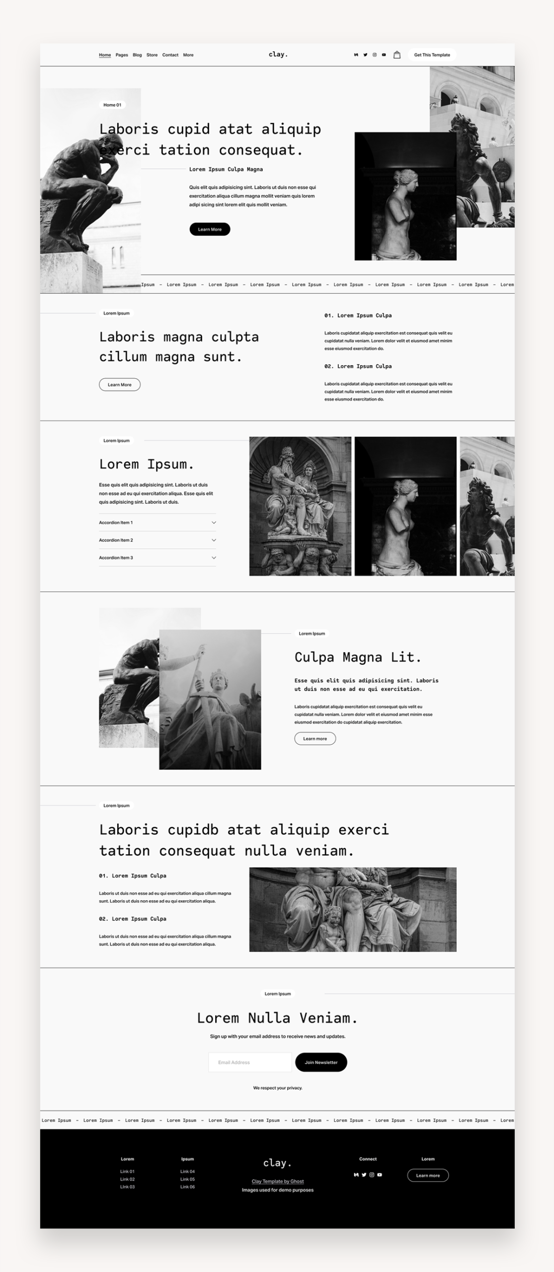 Clay Squarespace Template