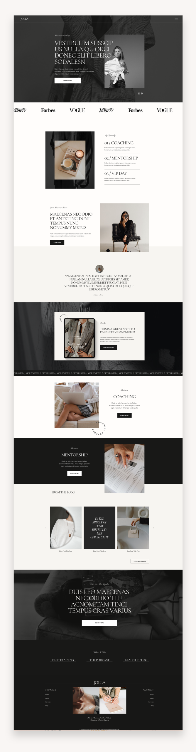 Jolla Coaching Squarespace Template