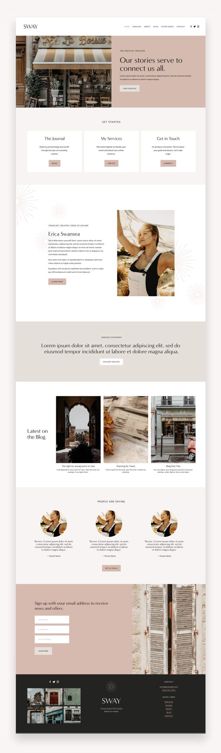 Sway Business Squarespace Template