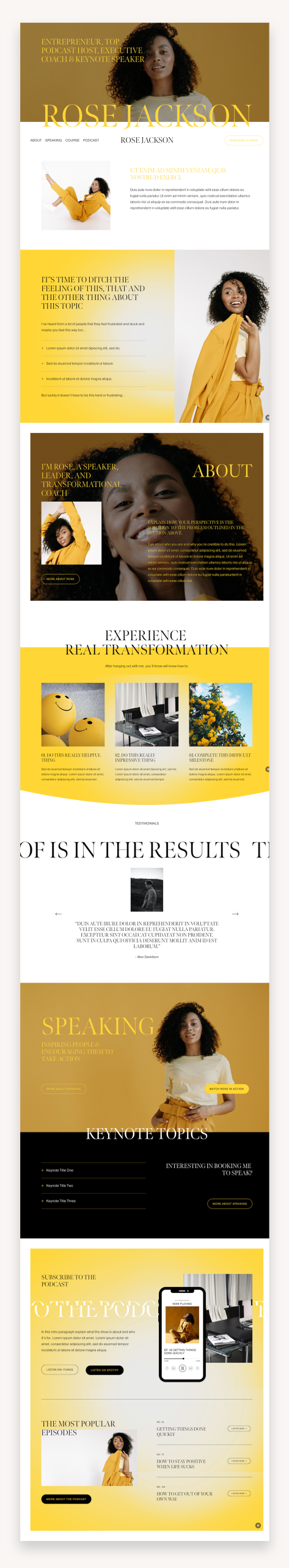 Rose Squarespace Template