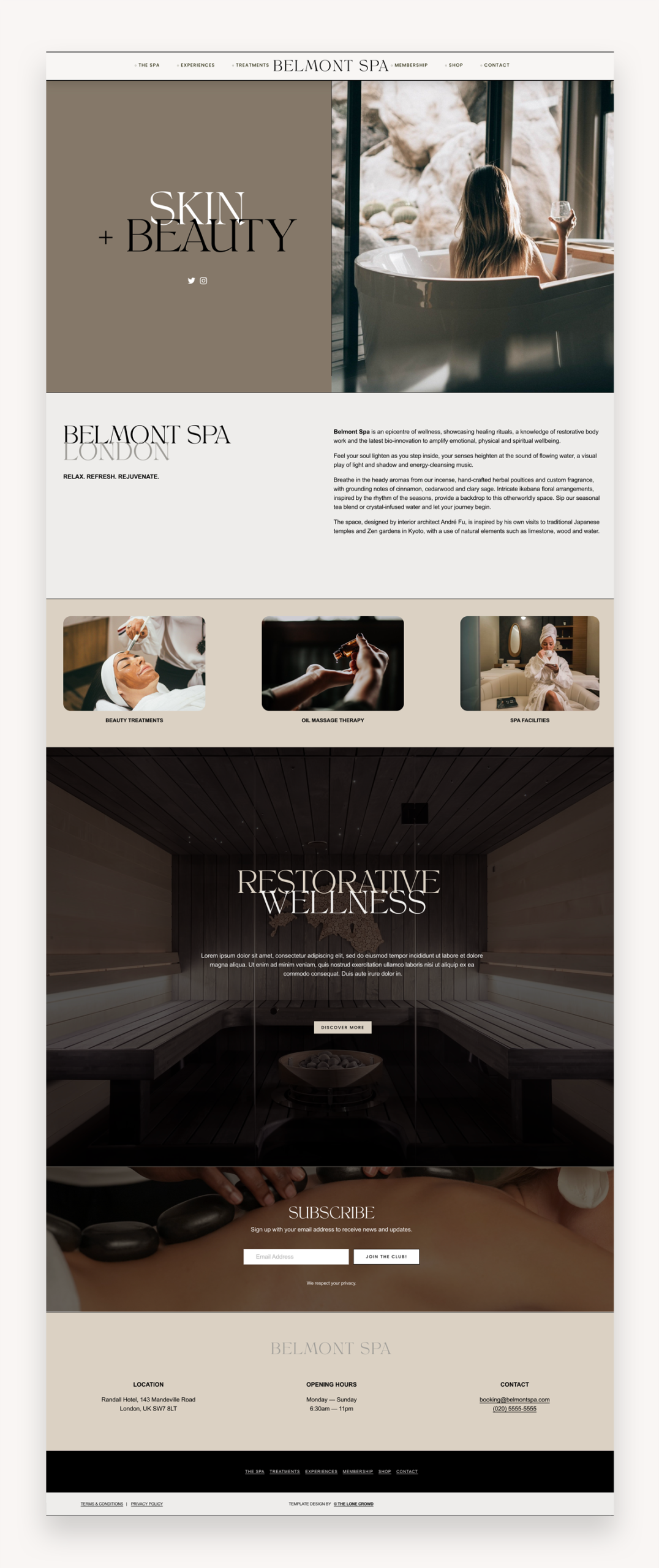 Belmont Squarespace Template